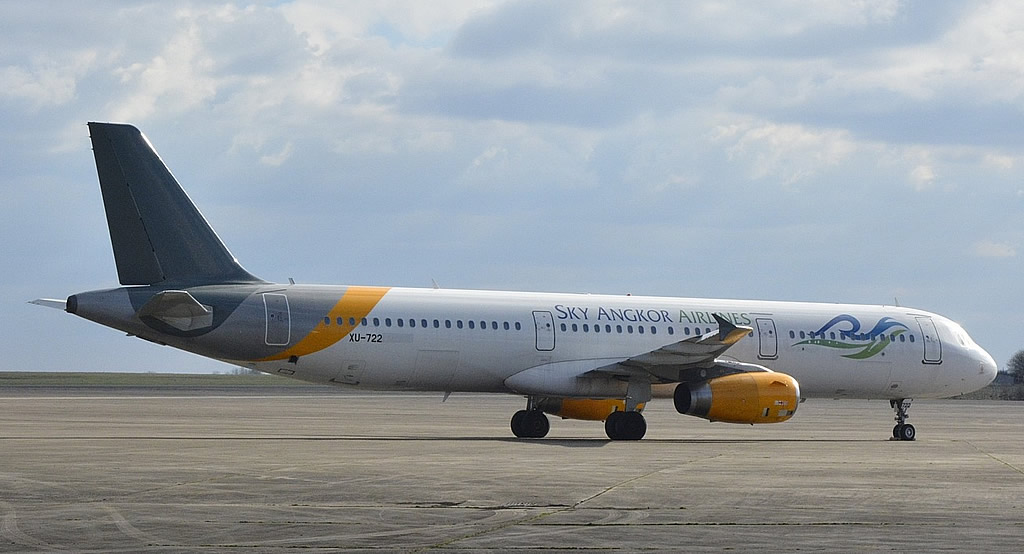 Airbus A321 XU-722 of Sky Angkor Airlines